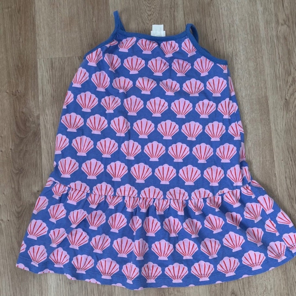 Hanna Andersson Purple Dress with Pink Shells